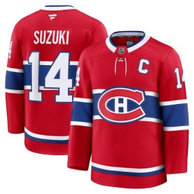 Män Ishockey Montreal Canadiens tröja Fanatics Premium Nick Suzuki 2024-25 Röd Hemma